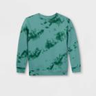 Boys' Tie-dye French Terry Crewneck Sweatshirt - Cat & Jack Green
