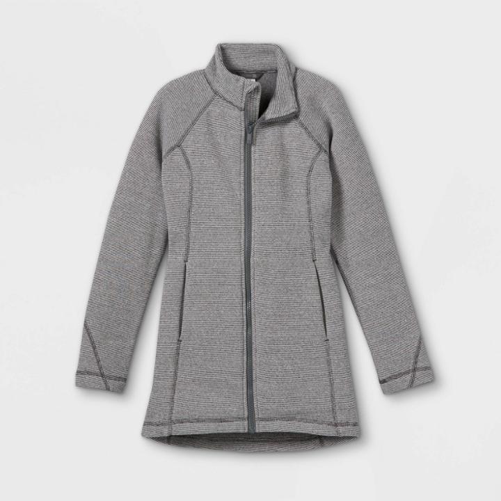 Girls' Sweater Tunic Fleece Jacket - All In Motion Gray