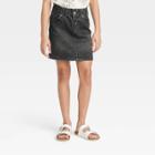 Girls' Paperbag Waist Jeans Skirt - Cat & Jack Black