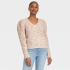 Women's V-neck Pullover Sweater - Universal Thread Blush Pink