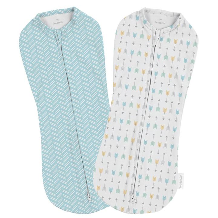 Swaddleme Pod Zip-up Compression Swaddle Wrap Newborn - Tiny Arrows