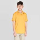 Boys' Short Sleeve Interlock Polo Shirt - Cat & Jack Mustard Yellow