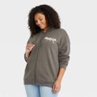 Women's The Beatles Plus Size Zip-up Hooded Graphic Sweatshirt - Gray