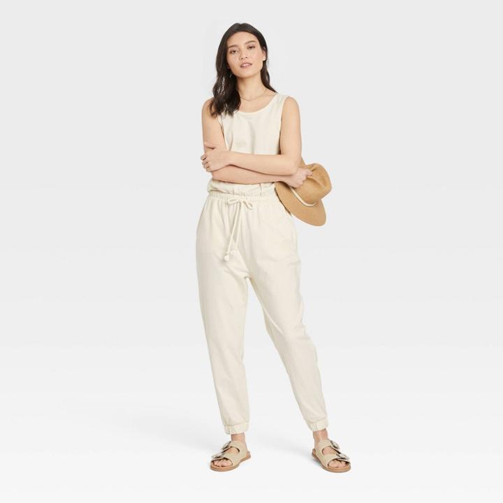 Women's Knit Jumpsuit - Universal Thread Cream