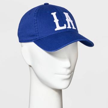 Mighty Fine La Baseball Hat - Blue, Hats, Gloves And