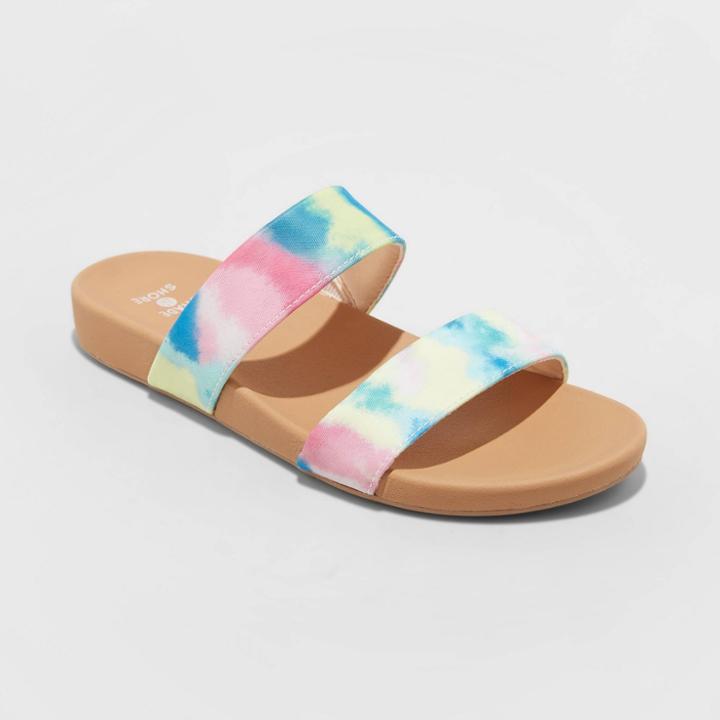 Women's Dedra Two Band Slide Sandals - Shade & Shore Tie-dye