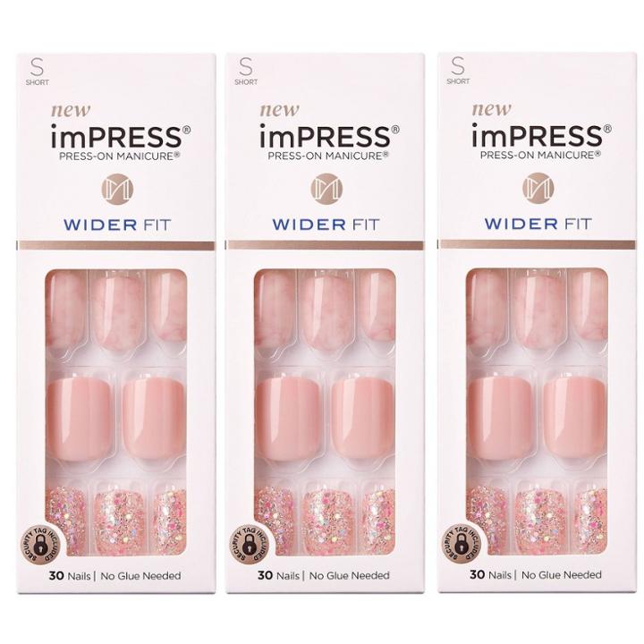 Kiss Impress Press-on Manicure Wide Fake Nails - Just A Dream