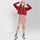 Women's Cropped Hoodie - Wild Fable Burgundy