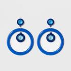 Sugarfix By Baublebar Crystal Mod Hoop Earrings - Bright Blue, Girl's