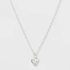 No Brand Heart Pendant Necklace - Silver, Women's