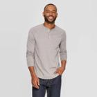 Men's Regular Fit Long Sleeve Jersey Henley Shirt - Goodfellow & Co Folkstone Gray M,