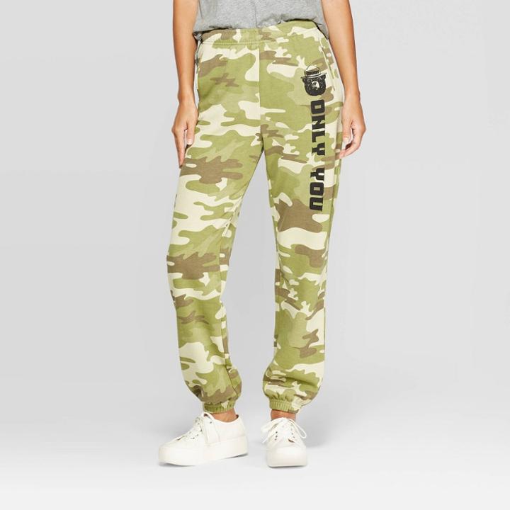 Women's Smokey Bear Only You Camo Print Jogger (juniors') - Olive