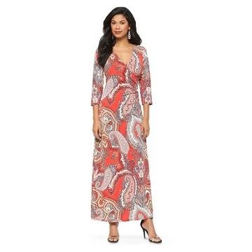 Chiasso Women's Crossover Short Sleeve Maxis Coral
