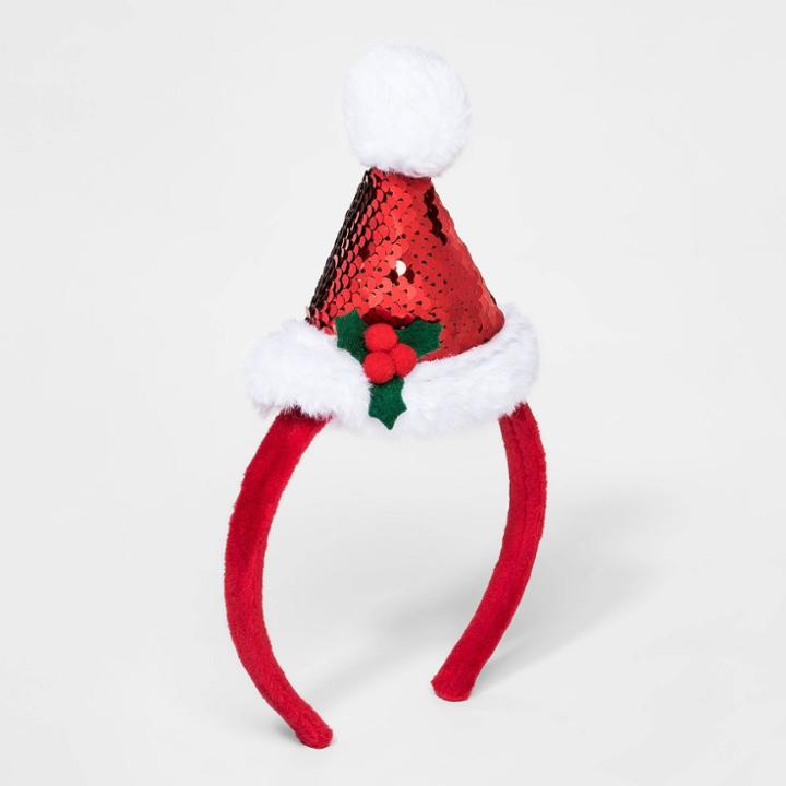 Girls' Santa Hat Headband - Cat & Jack Red, Girl's