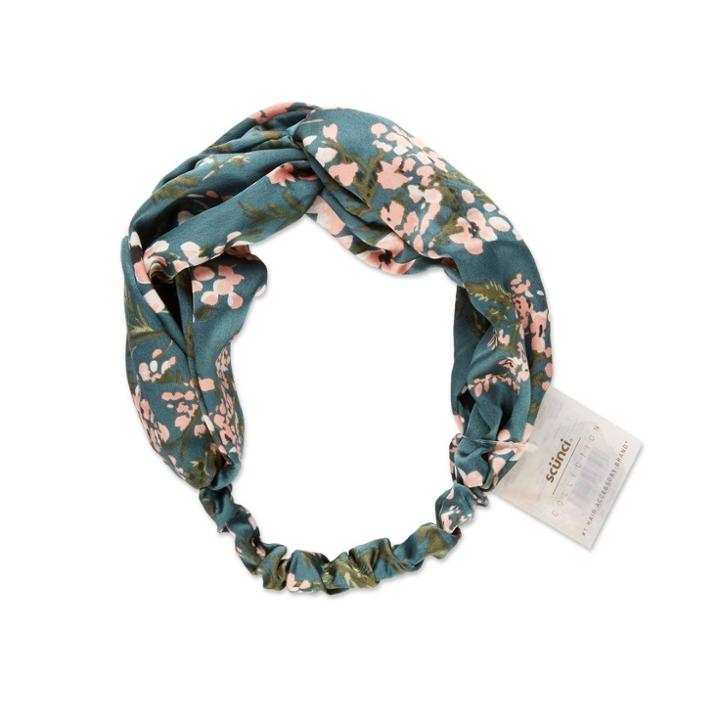 Scunci Fashion Turban Headwrap - Teal Floral