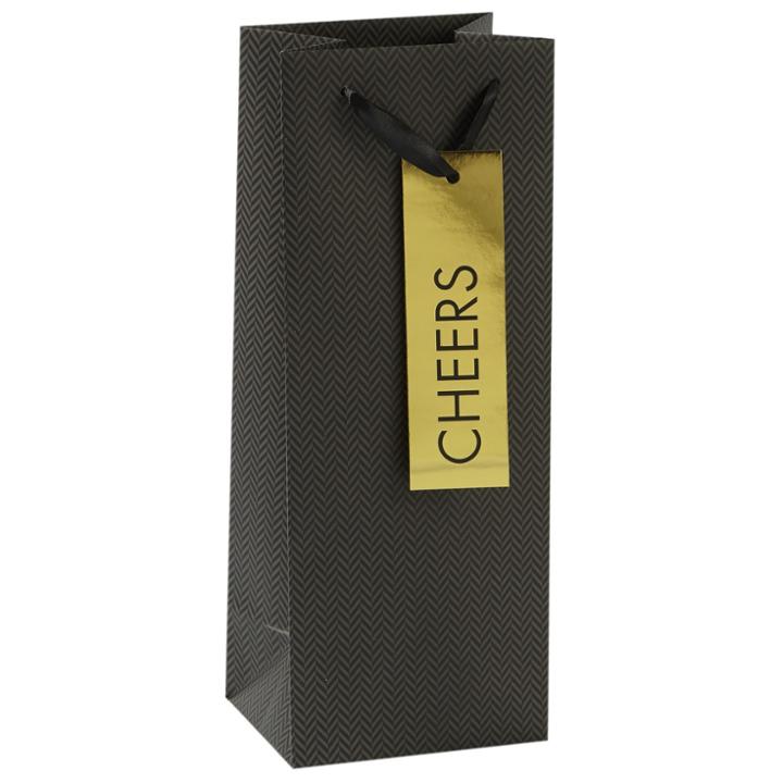 Spritz Herringbone Cheers Bag Black -