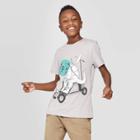 Petiteboys' Dinosaur Astronaut Short Sleeve Graphic T-shirt - Cat & Jack Gray M, Boy's,