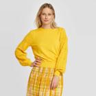 Women's Pointelle Crewneck Pullover Sweater - Who What Wear Yellow