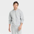 Men's Cotton Fleece Hooded Sweatshirt - All In Motion Heathered Gray