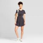 Women's Twist-front T-shirt Dress - Mossimo Supply Co. Washed Black