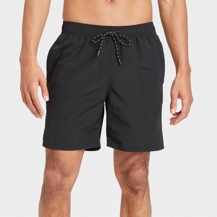 Men's 7 Swim Trunks - Goodfellow & Co Black