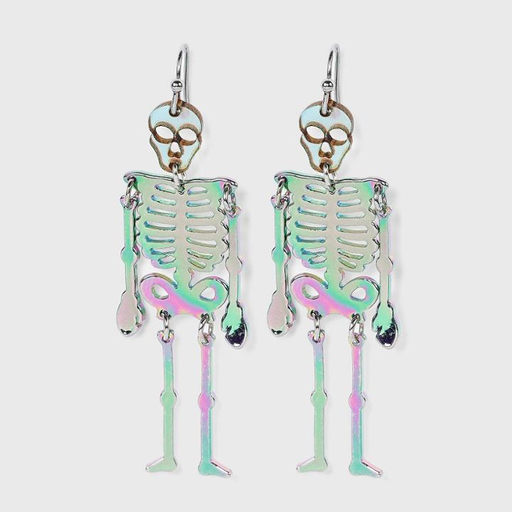 No Brand Skeleton Earrings - Clear