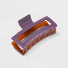 Colorblocked Jumbo Rectangular Claw Hair Clip - Wild Fable Purple/brown