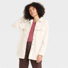 Women's Button-down Shacket Blazer - Universal Thread Cream