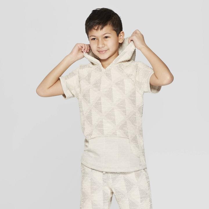 Boys' Short Sleeve Hoodie - Art Class Cream