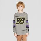 Boys' Long Sleeve Never Better 99 Graphic T-shirt - Art Class Gray