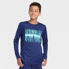 Boys' Long Sleeve 'do What You Love' Graphic T-shirt - All In Motion Navy Blue