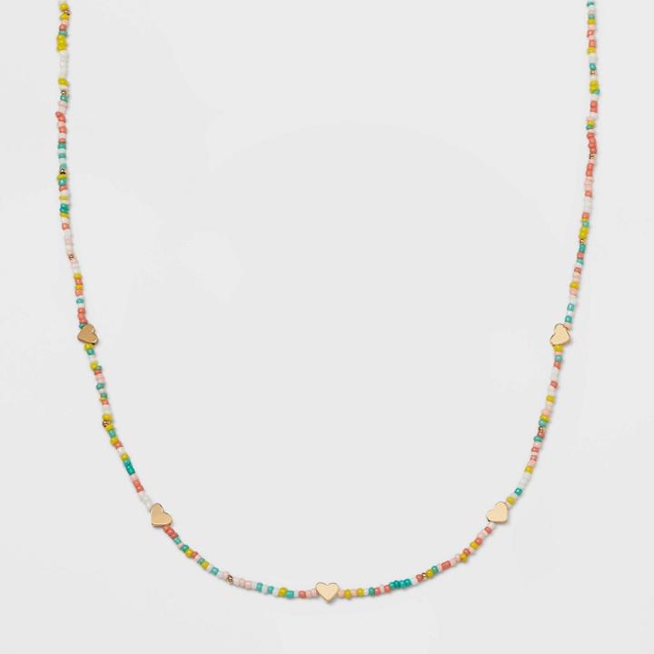 Bead And Heart Belly Chain - Wild Fable Gold