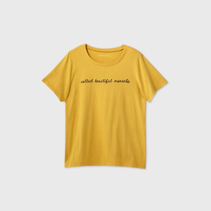 Grayson Threads Women's Collect Beautiful Moments Short Sleeve Graphic T-shirt - Yellow