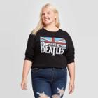 Women's The Beatles Plus Size Long Sleeve T-shirt (juniors') - Black 1x, Women's, Size: