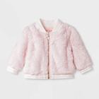Baby Girls' Faux Fur Jacket - Cat & Jack Pink Newborn, Girl's