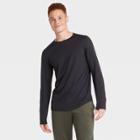 Men's Long Sleeve Soft Gym T-shirt - All In Motion Black M, Men's,