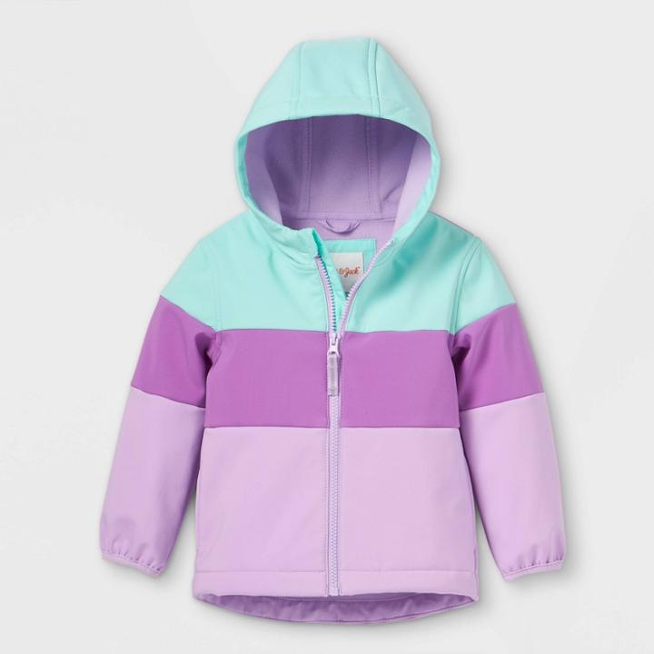 Toddler Softshell Colorblock Jacket - Cat & Jack Teal