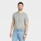 Men's Standard Fit Short Sleeve Henley Shirt - Goodfellow & Co Oatmeal
