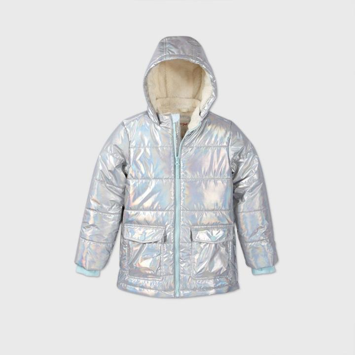 Girls' Foil Puffer Jacket - Cat & Jack