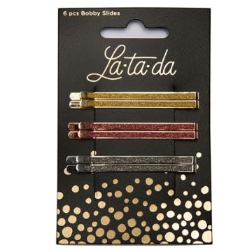 La-ta-da Glitter Metallic Bobby Slides - 6ct, Girl's, Bronze
