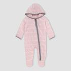Burt's Bees Baby Baby Girls' Winter Striped Bunting Blossom - Light Pink Newborn