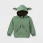 Disney Toddler Boys' Baby Yoda Fleece Hoodie - Green