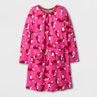 Happy By Pink Chicken Girls' Fox Knit A Line Dress - Pink