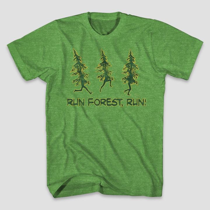 Mad Engine Men's Run Forest Run Short Sleeve Graphic T-shirt - Green