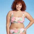 Juniors' Plus Size Bralette Bikini Top - Xhilaration Multi Tropical Print X