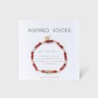 No Brand Gold Tone Plated 'mom' Stretch Bracelet - Pink