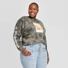 Women's Polaroid Plus Size Cropped Sweatshirt (juniors') - Gray 1x, Women's,