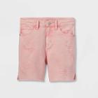 Girls' Distressed Bermuda Jean Shorts - Art Class