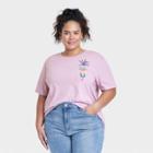 Doe. Women's Plus Size Sunshine Please Short Sleeve Graphic T-shirt - Lavender 1x, Purple/yellow