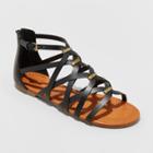 Women's Kerri Wide Width Gladiator Sandals - Universal Thread Black 8w,